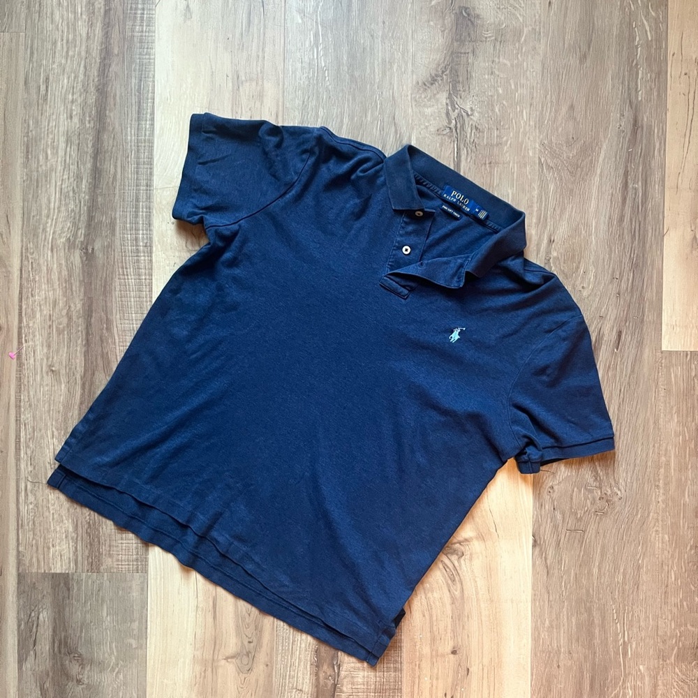 Navy Blue Polo Shirt with Logo